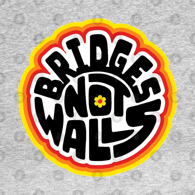 Bridges Not Walls Word Art by Slightly Unhinged